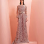 Fully Beaded dress with long sleeve