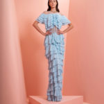 Light blue ruffles dress