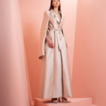 Jacket Beige long satin dress