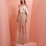 off- white gold beaded dress