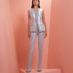 Light Blue pant & embroidery gillet
