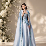 Azure Majesty Cape Gown
